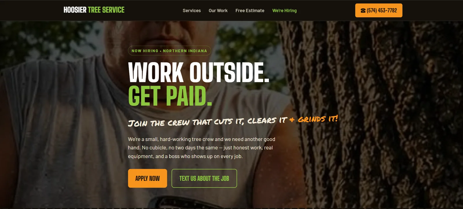 Hoosier Tree Service website